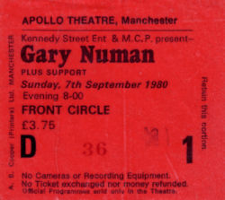Manchester Ticket 1980